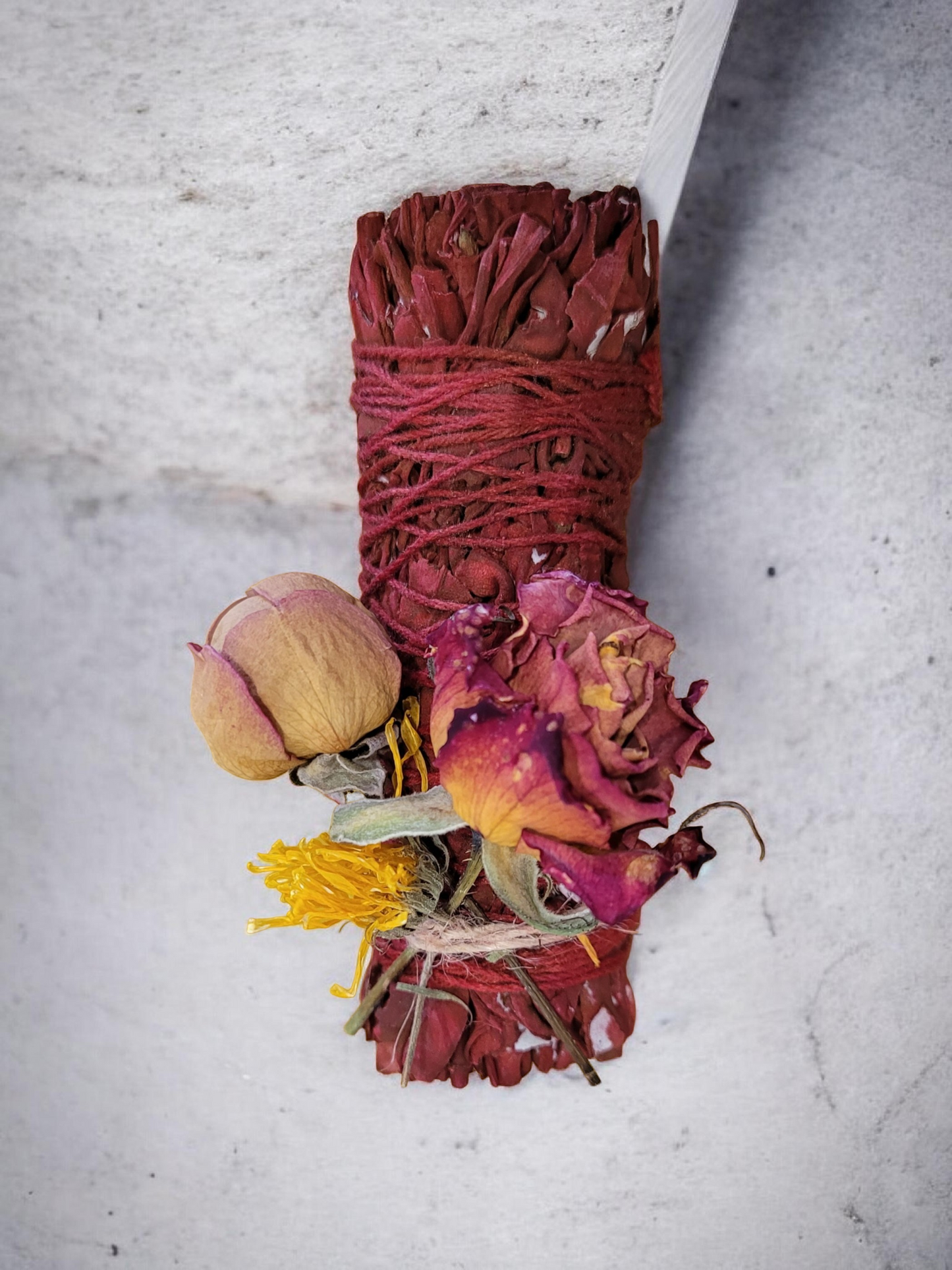 Dragon's Blood Sage Bundle with Dried Flowers
