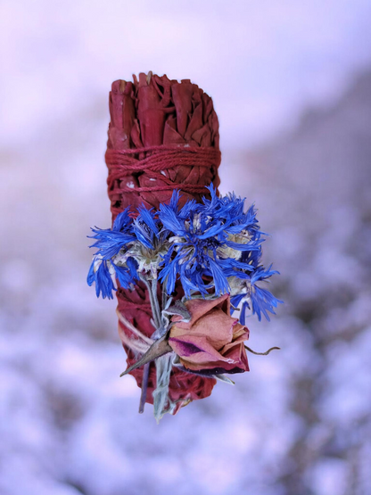 Dragon's Blood Sage Bundle with Dried Flowers