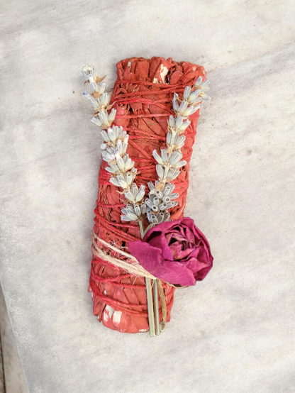 Dragon's Blood Sage Bundle with Dried Flowers