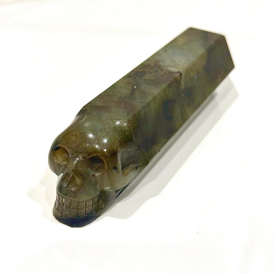 Chaos Gremlin - Labradorite Skull Wand