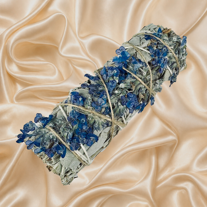 White Sage Smudge Bundle with Dried Flowers